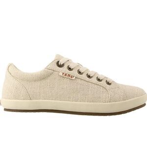 Taos Star Sneakers Women’s Size 10.5 | Canvas Lace-Up Casual Shoes Beige